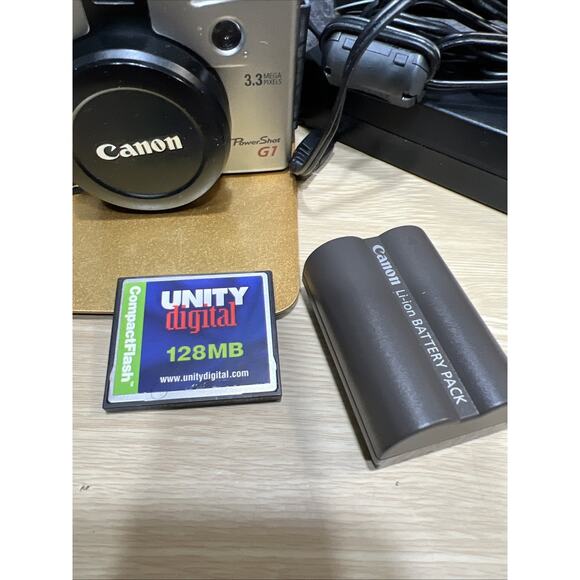 Canon Powershot G1 3.3MP Digital Camera With 128 MB Memory Card, Silver - Tested - Picture 16 of 16